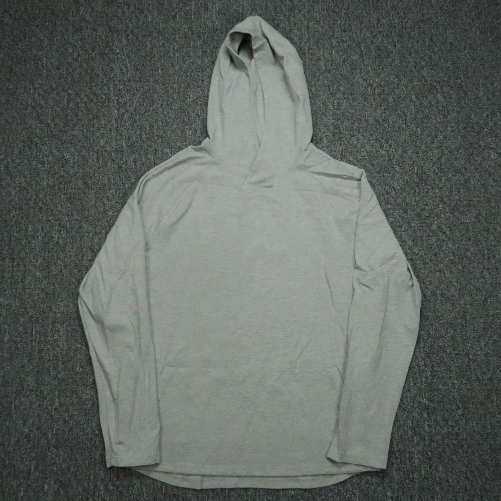 Mizzen Main‎ Hoodie Mens Medium Gray Lightweight Hooded Preppy Stretch